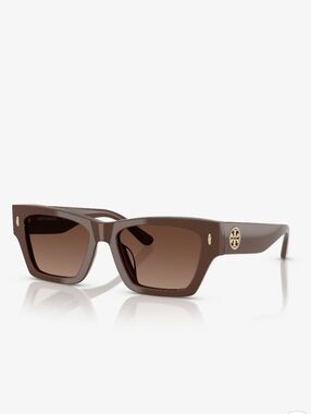 Tory Burch Brown Logo-Accent Women's Sunglasses